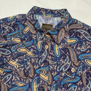 Roper Girls XL 14 Wear the West Shirt Purple Paisley Cotton Western‎ Button Down